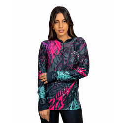 CAMISA FEMININA C.F BRASIL FRAGMENTO LINEAR PINK -... - CFBRASIL