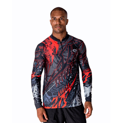 CAMISA MASCULINA C.F BRASIL FRAGMENTO LINEAR VERME... - CFBRASIL