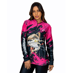 CAMISA FEMININA C.F BRASIL ROSA PEIXE PIRARARA - P... - CFBRASIL