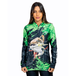 CAMISA FEMININA C.F BRASIL VERDE PEIXE PIRARARA - ... - CFBRASIL