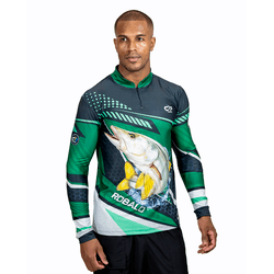 CAMISA MASCULINA C.F BRASIL VERDE PEIXE ROBALO - P... - CFBRASIL