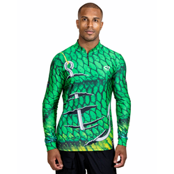 CAMISA MASCULINA C.F BRASIL ESCAMA VERDE - P057-C3... - CFBRASIL