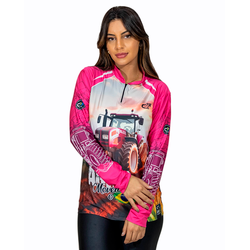 CAMISA FEMININA C.F AGRO MOVENDO O BRASIL ROSA - P... - CFBRASIL