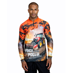 CAMISA MASCULINA C.F AGRO FORÇA E PODER LARANJA - ... - CFBRASIL