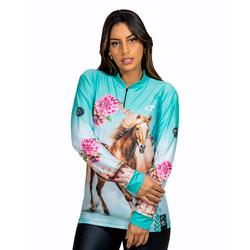 CAMISA FEMININA C.F COUNTRY CHARME CAMPESTRE VERDE... - CFBRASIL