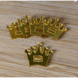 Passador de elástico Coroa Princesas 2,5cm 5 unida... - CHAMMA FESTA