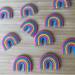 Aplique Emborrachado Arco Íris 4cm - 10 Unidades -... - CHAMMA FESTA