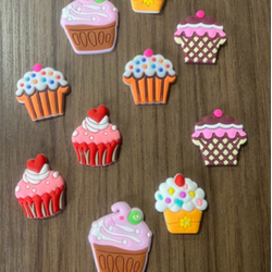 Kit Aplique Emborrachado Cupcake Confeitaria 4,cm ... - CHAMMA FESTA