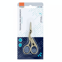 Tesoura para Bordado 9cm Dourada BRW – Estilo Garç... - CHAMMA FESTA