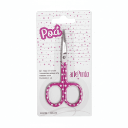 Tesoura para Bordar Reta 9cm Poá Rosa - ArtePunto ... - CHAMMA FESTA