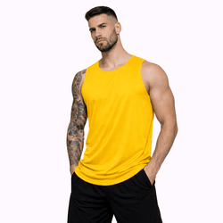 Regata Masculina Machão Amarela - REGATA-MAS-04-AM... - CHIELLA