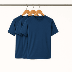 Kit 3 Camisetas Dry Fit Masculina Azul - KIT3-DRYF... - CHIELLA