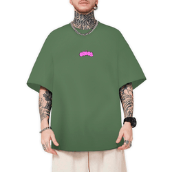 Camiseta Oversized Masculina Grafitti Chaos Verde ... - CHIELLA