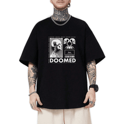 Camiseta Oversized Masculina Doomed Preto - PLIN-O... - CHIELLA