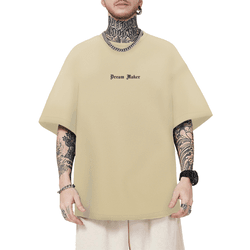 Camiseta Oversized Masculina Dream Maker Nude - PL... - CHIELLA