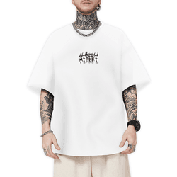 Camiseta Oversized Masculina Street Branco - PLIN-... - CHIELLA