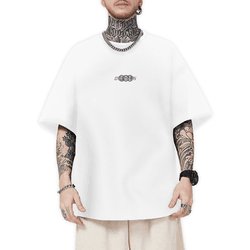 Camiseta Oversized Masculina Estatua Moon Branco -... - CHIELLA