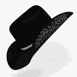 Chapéu Infantil Country Castella 2.0 Preto Flor Si... - CLUB 21 COUNTRY