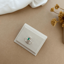 ANEL RETAGULAR ZIRCÔNIA ESMERALDA MINI ZIRCÔNIA CR... - C Martiniano Joias