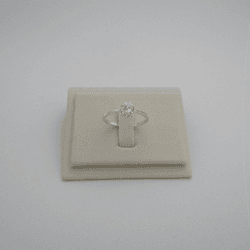Anel Meia Flor Zircônia Cristal - 26741 - C Martiniano Joias