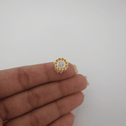 Berloque Separador Flor Resinada Amarela - 26900 - C Martiniano Joias