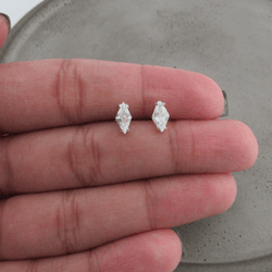 Brinco Losango Zirconia Cristal Galeira Vazada De ... - C Martiniano Joias