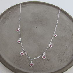 CHOKER 7 CORAÇÕES ROSA - 26655 - C Martiniano Joias