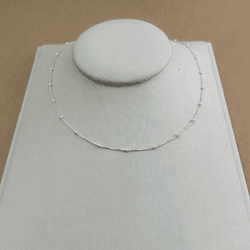 Corrente Veneziana Com Mini Bolinhas 45CM - 26767 - Paraíso da Prata