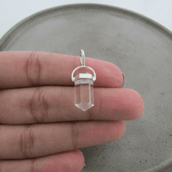 Pingente Pedra Natural Cristal Base AlÇa Argola - ... - C Martiniano Joias