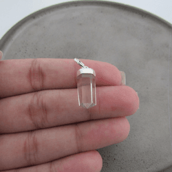 Pingente Pedra Natural Com Ponta Cristal Argola Go... - C Martiniano Joias