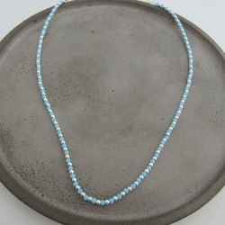 Choker Cristais Azul Claro Separados Por Bolinhas ... - C Martiniano Joias