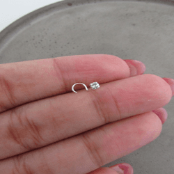 PIERCING NARIZ GANCHO ZIRCÔNIA CRISTAL 2MM - 2037... - C Martiniano Joias