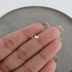 PIERCING NARIZ GANCHO COM ZIRCÔNIA CRISTAL OVAL -... - C Martiniano Joias