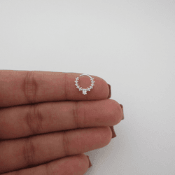 Piercing Helix 1 Zircônia Oval 10 Mini Zirconias -... - C Martiniano Joias