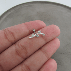 Piercing Tragus Galho 4 Folhas Cravejadas - 26270 - C Martiniano Joias