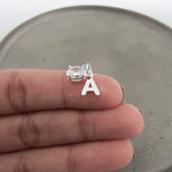 PINGENTE ZIRCÔNIA CRISTAL OVAL GALERIA E LETRA 