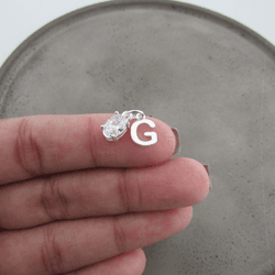 PINGENTE ZIRCÔNIA CRISTAL OVAL GALERIA E LETRA 