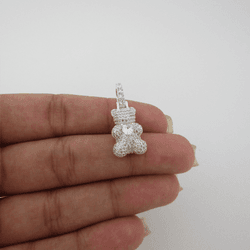 Pingente Urso e Argola Cravejada Coração Zircônia ... - C Martiniano Joias