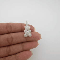 Pingente Urso e Argola Cravejada Coração Zircônia ... - C Martiniano Joias