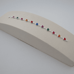 Pulseira Infantil Corações Zircônia Colors - 2667... - C Martiniano Joias