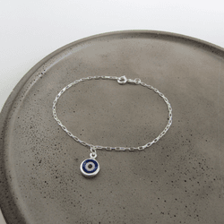 Pulseira Cartier Fininha Com Olho Grego Pendurado ... - C Martiniano Joias