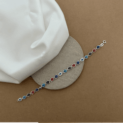 PULSEIRA TODA DE OLHO GREGO COLORS BORDA NAVETE 18... - C Martiniano Joias