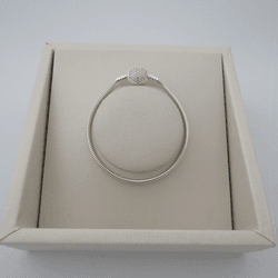 Pulseira para berloques 19cm Fecho CoraÇÃo Craveja... - C Martiniano Joias