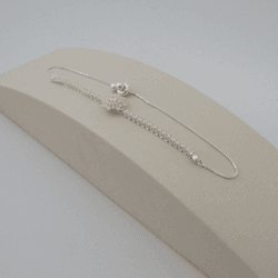 Pulseira Gravatinha Veneziana Zircônias Chuveiro -... - C Martiniano Joias