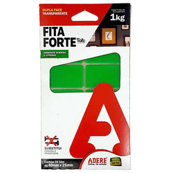 FITA DUPLA FACE 40MMX25MM FITA FORTE TRANSPARENTE C/20TABS - CONSTRUTINTAS