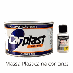 Adesivo Plastico Cinza com catalizador 400g - Maxi Rubber - CONSTRUTINTAS