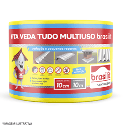 FITA MULTIUSO AUTO-ADESIVA (ROLO) 10CM X 10MT ALUMINIO - CONSTRUTINTAS