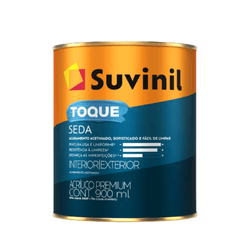 Tinta Acrilica Acetinado Branco 900ml TOQUE SEDA - SUVINIL - CONSTRUTINTAS