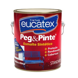 Esmalte Sintético Brilhante Standard 3,6 Litros - PEG&PINTE - EUCATEX - CONSTRUTINTAS