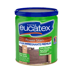 Verniz Stain P/Madeira 900ml - POWER STAIN - EUCATEX - CONSTRUTINTAS